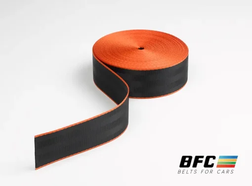 Cinta negra/naranja standard para cinturón de seguridad