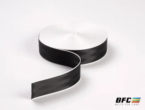 Cinta negra/blanca standard para cinturón de seguridad